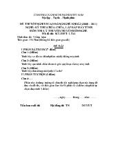 Đề thi tốt nghiệp cao đẳng nghề khóa 2 (2008-2011) : Kĩ thuật sửa chữa, lắp ráp máy tính (có đáp án) 41