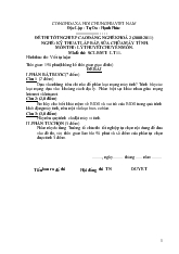 Đề thi tốt nghiệp cao đẳng nghề khoá 2 (2008-2011) nghề : Kỹ thuật sửa chữa, lắp ráp máy tính môn thi: Lý thuyết chuyên môn nghề (có đáp án) 11