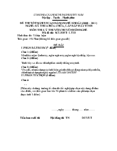 Đề thi tốt nghiệp cao đẳng nghề khóa 2 (2008-2011) : Kĩ thuật sửa chữa, lắp ráp máy tính (có đáp án) 33