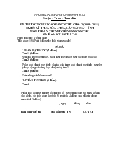Đề thi tốt nghiệp cao đẳng nghề khóa 2 (2008-2011) : Kĩ thuật sửa chữa, lắp ráp máy tính (có đáp án) 46