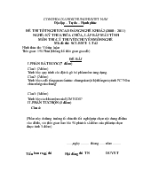 Đề thi tốt nghiệp cao đẳng nghề khóa 2 (2008-2011) : Kĩ thuật sửa chữa, lắp ráp máy tính (có đáp án) 42