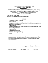 Đề thi tốt nghiệp cao đẳng nghề khóa 2 (2008-2011) : Kĩ thuật sửa chữa, lắp ráp máy tính (có đáp án) 40