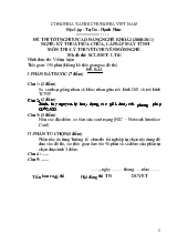 Đề thi tốt nghiệp cao đẳng nghề khoá 2 (2008-2011) nghề : Kỹ thuật sửa /chữa, lắp ráp máy tính môn thi: Lý thuyết chuyên môn nghề (có đáp án) 01