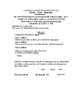 Đề thi tốt nghiệp cao đẳng nghề khóa 2 (2008-2011) : Kĩ thuật sửa chữa, lắp ráp máy tính (có đáp án) 50