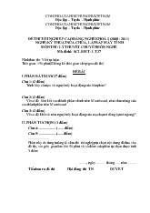 Đề thi tốt nghiệp cao đẳng nghề khóa 2 (2008-2011): Kĩ thuật sửa chữa, lắp ráp máy tính (có đáp án) 27