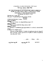 Đề thi tốt nghiệp cao đẳng nghề khoá 2 (2008-2011) nghề : Kỹ thuật sửa chữa, lắp ráp máy tính môn thi: Lý thuyết chuyên môn nghề (có đáp án) 18