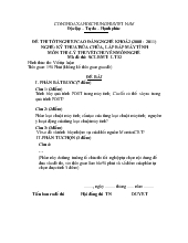 Đề thi tốt nghiệp cao đẳng nghề khóa 2 (2008-2011) : Kĩ thuật sửa chữa, lắp ráp máy tính (có đáp án) 32