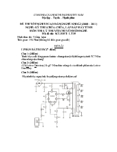 Đề thi tốt nghiệp cao đẳng nghề khóa 2 (2008-2011) : Kĩ thuật sửa chữa, lắp ráp máy tính (có đáp án) 35