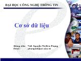 Bài giảng Cơ sở dữ liệu - Nguyễn Thị Kim Phụng