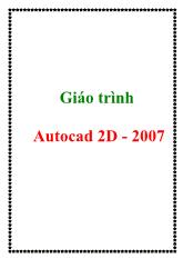 Giáo trình AutoCad 2D - 2007