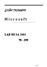 Quản trị mạng Microsoft - LAB MCSA 2003 (70-299)