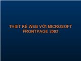 Thiết kế web với microsoft frontpage 2003