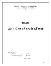 Báo cáo Lập trình và thiết kế Web