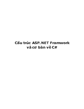 Cấu trúc ASP.NET Framwork và cơ bản về C#