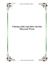 Chương trình soạn thảo văn bản Microsoft Word