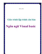Giáo trình lập trình căn bản - Ngôn ngữ Visual Basic