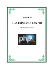 Giáo trình Lập trình căn bản PHP