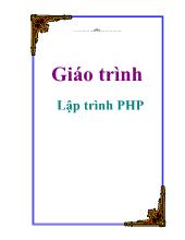 Giáo trình Lập trình PHP