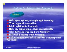 Lập trình hợp ngữ - Chương 5: Nhập môn Assembly