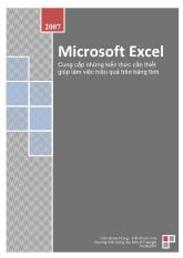 Microsoft Excel cung cấp những kiến thức cần thiết giúp làm việc hiệu quả trên bảng tính