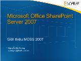 Microsoft Office SharePoint Server 2007 - Giới thiệu MOSS 2007