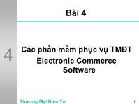 Các phần mềm phục vụ thương mại điện tử - Electronic Commerce Software