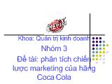 Đề tài Phân tích chiến lược marketing của hãng CocaCola