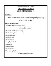 Đề tài Phân tích mô hình kinh doanh của hệ thống siêu thị VINATEX-MART