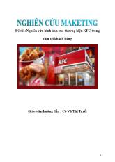Nghiên cứu hình ảnh của thương hiệu KFC trong tâm trí khách hàng