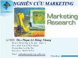 Nghiên cứu Marketing - Chương 1 - Marketing Research