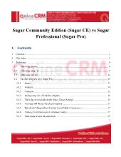 Sugar Community Edition (Sugar CE) vs Sugar Professional (Sugar Pro)