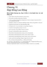 Tài liệu vận hành và quản trị eTimeGold - Chương 16: Hợp đồng lao động