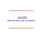 ĐỀ CƯƠNG MÔN ĐƯỜNG LỐI CỦA ĐẢNG