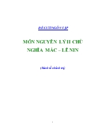 Đề cương ôn tập môn Nguyên lý II chủ nghĩa Mác-Lênin