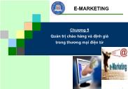 E-Marketing - Chương 5: Quản trị chào hàng và định giá trong thương mại điện tử