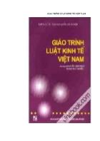 Giáo trình luật kinh tế Việt Nam