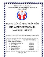 Tiểu luận Hướng dẫn sử dụng phần mềm ISIS 6 professional mô phỏng điện tử