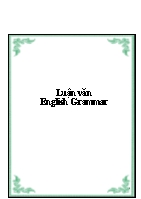 Luận văn về English Grammar