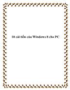 10 cải tiến của Windows 8 cho PC