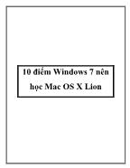 10 điểm Windows 7 nên học Mac OS X Lion