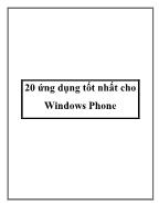 20 ứng dụng tốt nhất cho Windows Phone