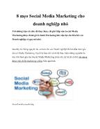 8 mẹo Social Media Marketing cho doanh nghiệp nhỏ