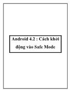 Android 4.2 : Cách khởi động vào Safe Mode