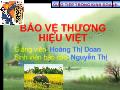 Bài giảng Bảo vệ thương hiệu Việt