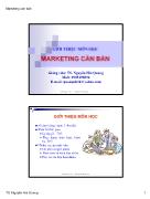 Bài giảng Giới thiệu môn học marketing căn bản - Nguyễn Hải Quang