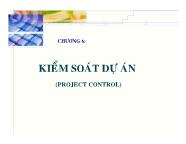 Bài giảng Kiểm soát dự án (project control)