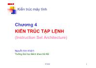 Bài giảng Kiến trúc tập lệnh it3030 1 (instruction set architecture)