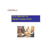 Bài giảng Lựa chọn dự án project selection