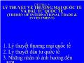 Bài giảng Lý thuyết về thương mại quốc tế và đầu tư quốc tế (theory of international trade và investment)