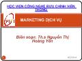 Bài giảng Marketing dịch vụ - Nguyễn Thị Hoàng Yến